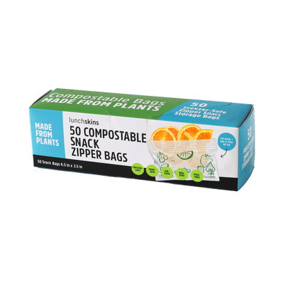 Ziptop Compostable Freezer-Safe Snack Storage Bags - Lunchskins