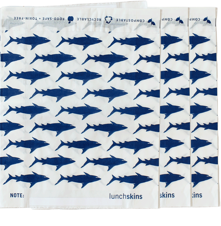 500 Self-Sealing Sandwich Bags - Shark - Lunchskins