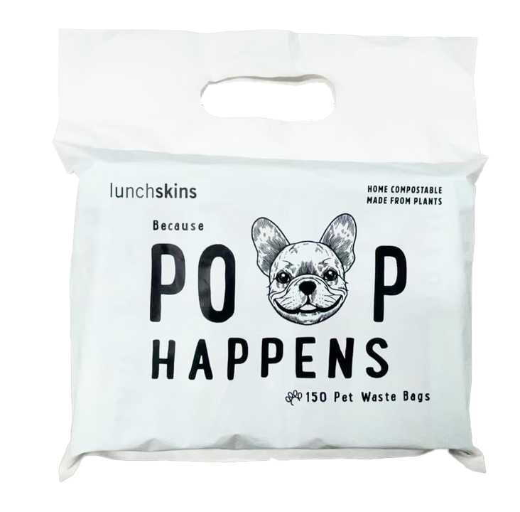 Lunchskins Made from Plants. Compostable Dog Poop Bags