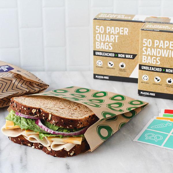 Paper Sandwich Bags Bulk Wax Paper 200 Pack 7 x 6 x 1 Wet Wax Pap   Stock Your Home
